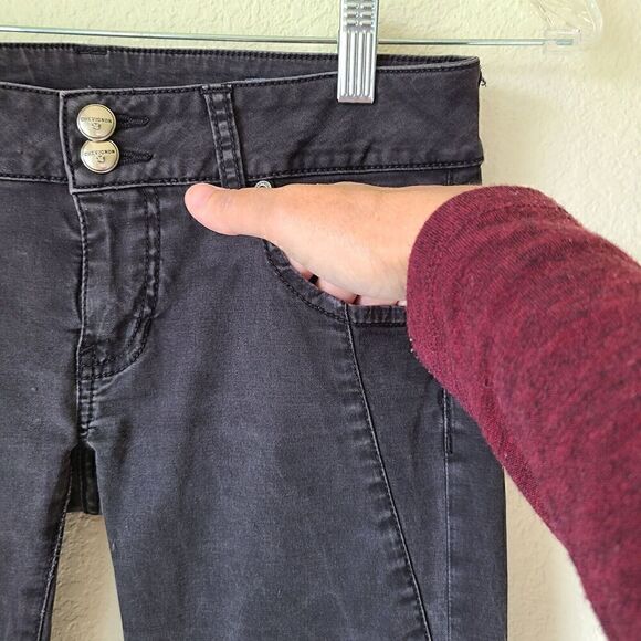 Chevignon Women Skinny Moto Jeans Size 8 Tall Grunge Edgy Punk Reinforced Knee - Picture 2 of 12